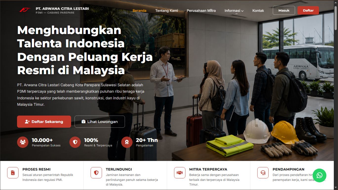 Website PT Arwana Citra Lestari